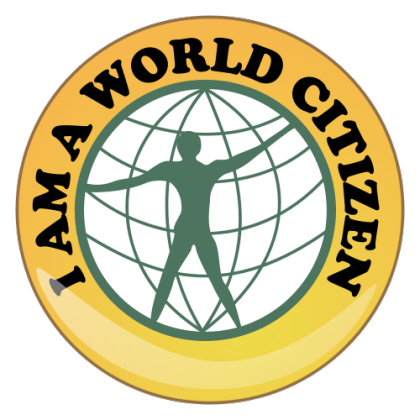 Having multiple citizenship can make you feel like a world citizen. Actual Photo: World Citizen Badge (worldservice.org)