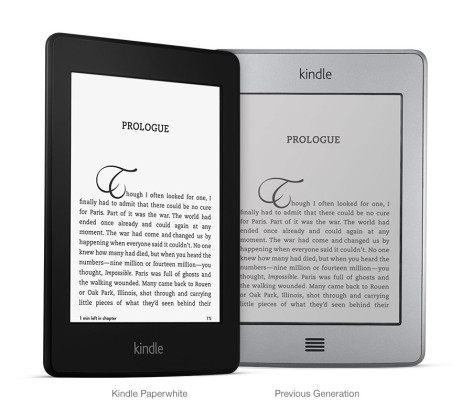Side by Side Comparison Kindle Paperwhite to Kindle Touch