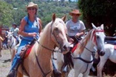 Linda Gray on the Horse Farm in Costa Rica