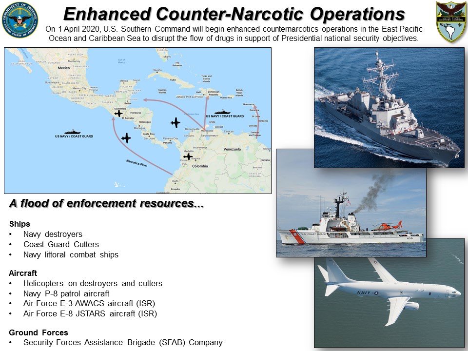 US Navy Enhanced Counter Narcotics Operations in caribbean